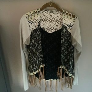 Gimmicks Fringe Cardigan
